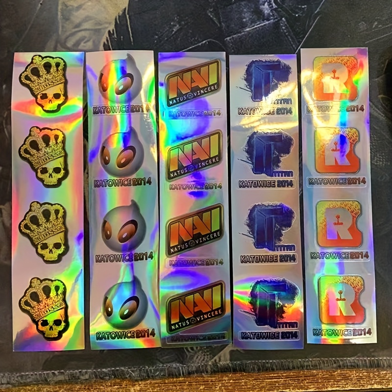 Esports Gaming Logo - Holographic Gaming Sticker Set, Waterproof Vinyl