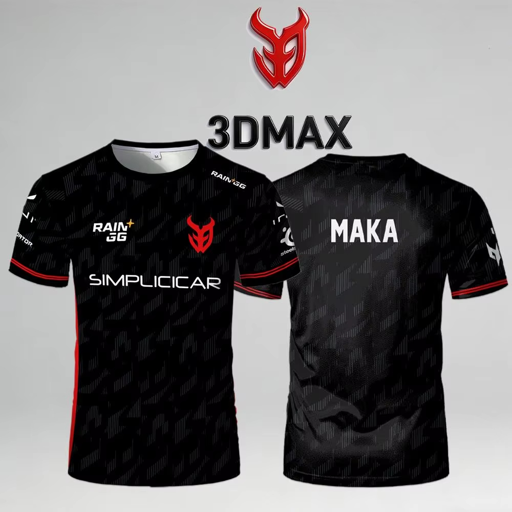 Esports Gaming Logo - 3DMAX Esports MAKA Player Jersey, Black