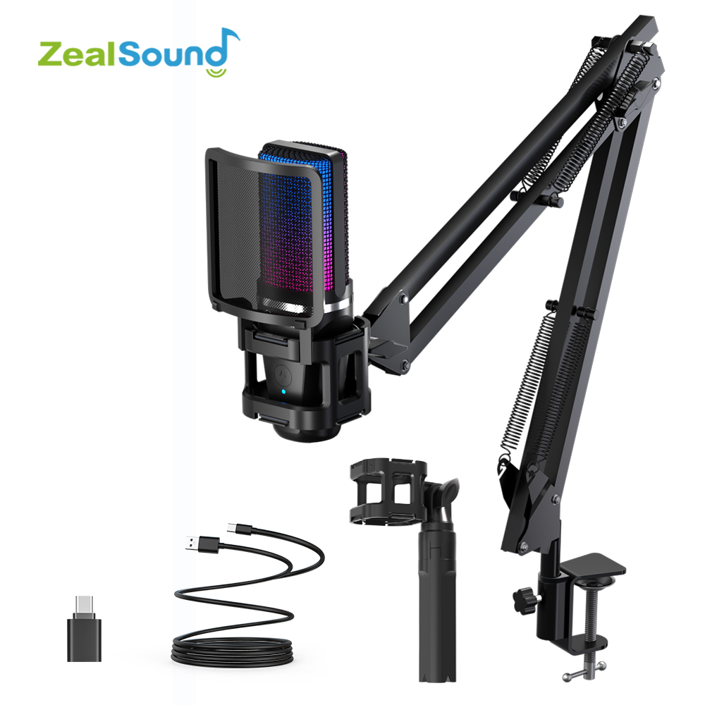 Zealsound RGB Recording Microp - Streaming Mic Condenser のレビューと価格