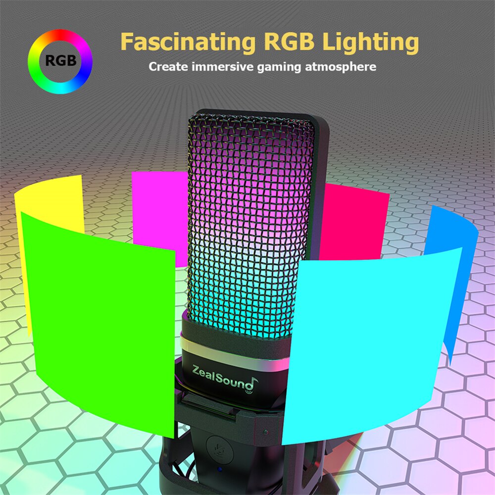 Zealsound RGB Recording Microp - Streaming Mic Condenser のレビューと価格