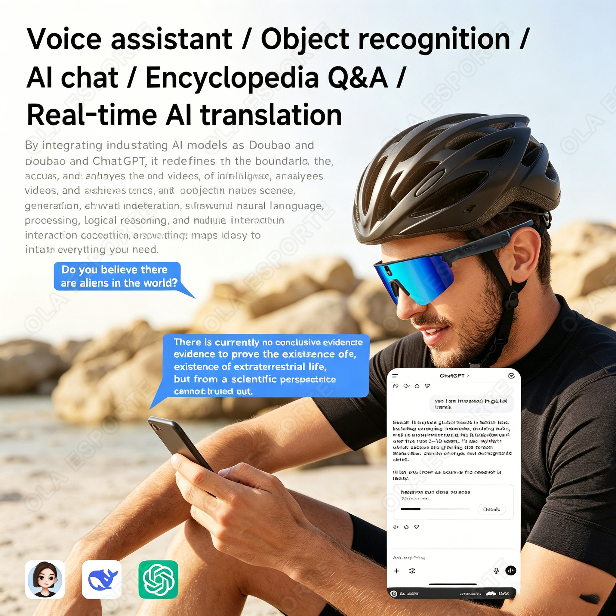 Cycling AI Smart Glasses 4K HD - Esports Gaming Pk のレビューと価格
