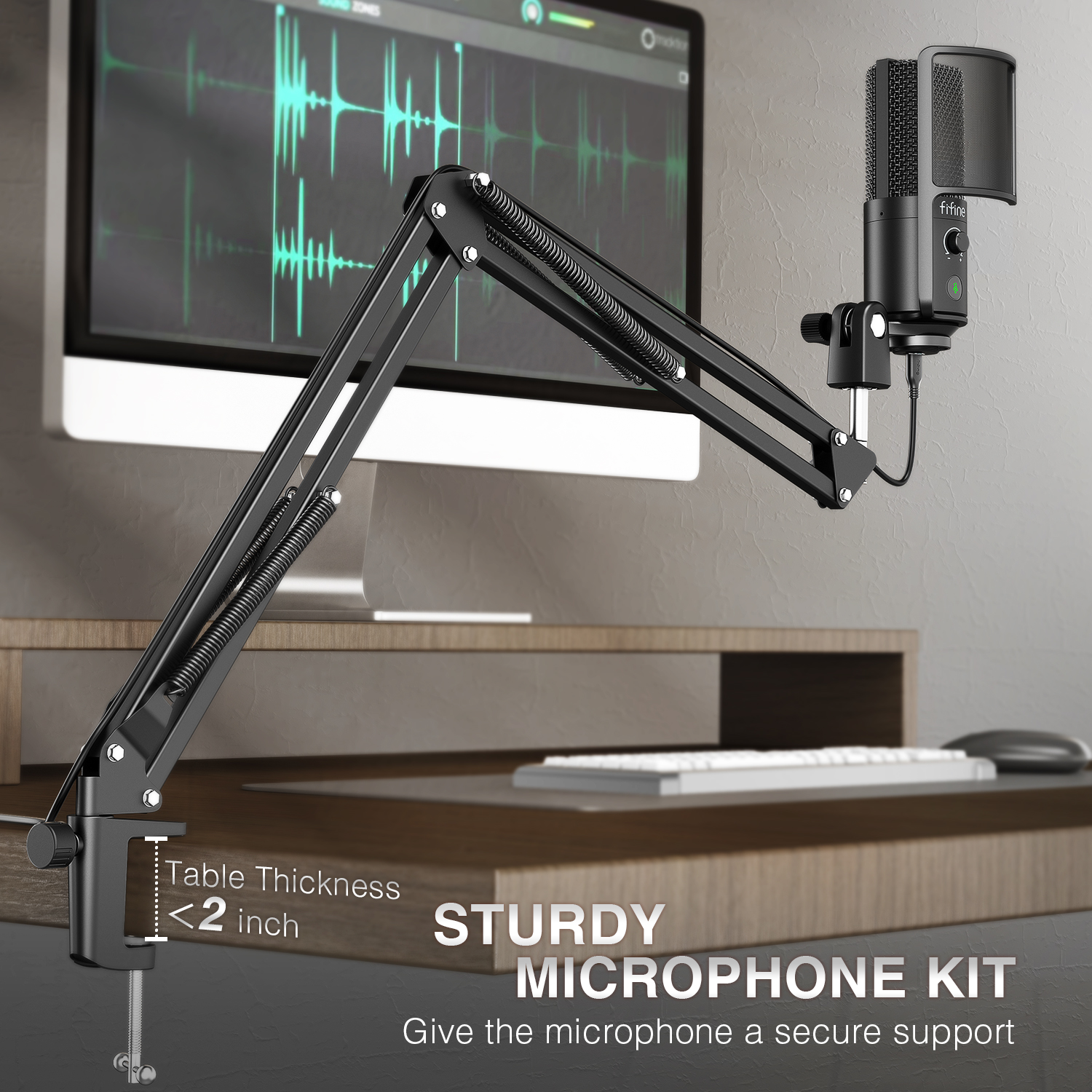 FIFINE USB Streaming Microphon - Streaming Mic Condenser のレビューと価格