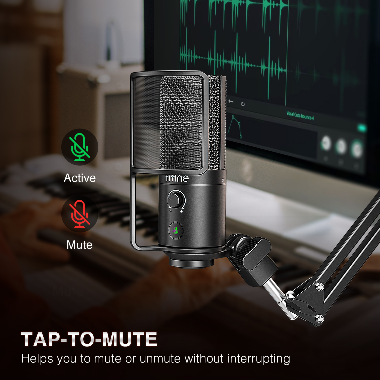 FIFINE USB Streaming Microphon - Streaming Mic Condenser のレビューと価格
