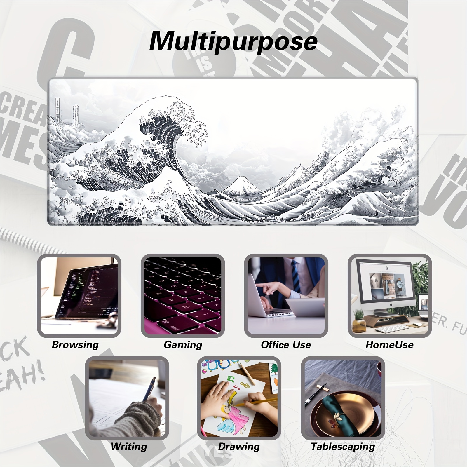 Grey and White Wave Gaming Mou - Esports Or Gaming のレビューと価格