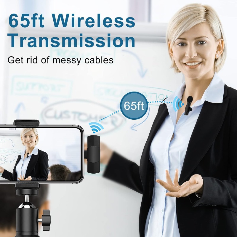 Wireless Lavalier Microphone f - Streaming Mic Condenser のレビューと価格