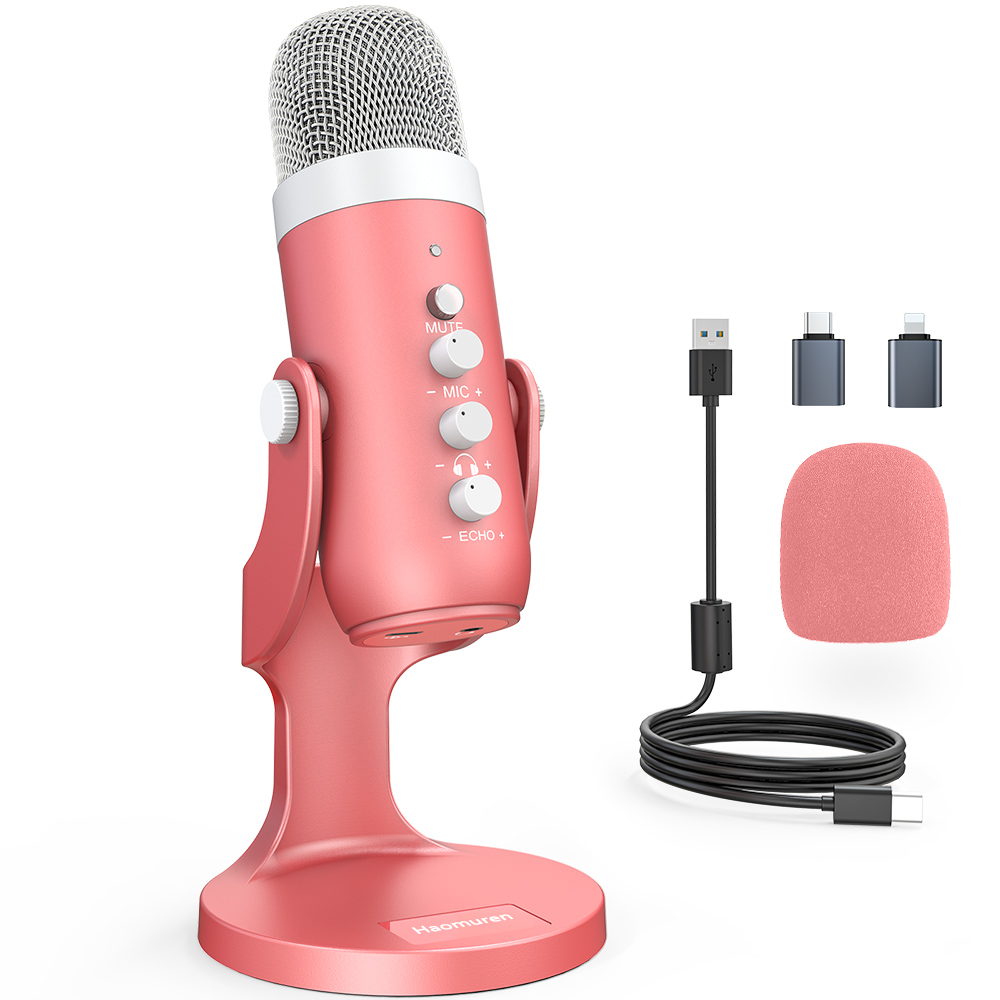 Haomuren USB Condenser Microph - Streaming Mic Condenser のレビューと価格