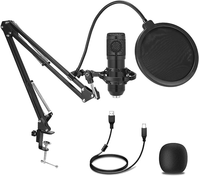 Condenser Microphone, Professi - Streaming Mic Condenser のレビューと価格