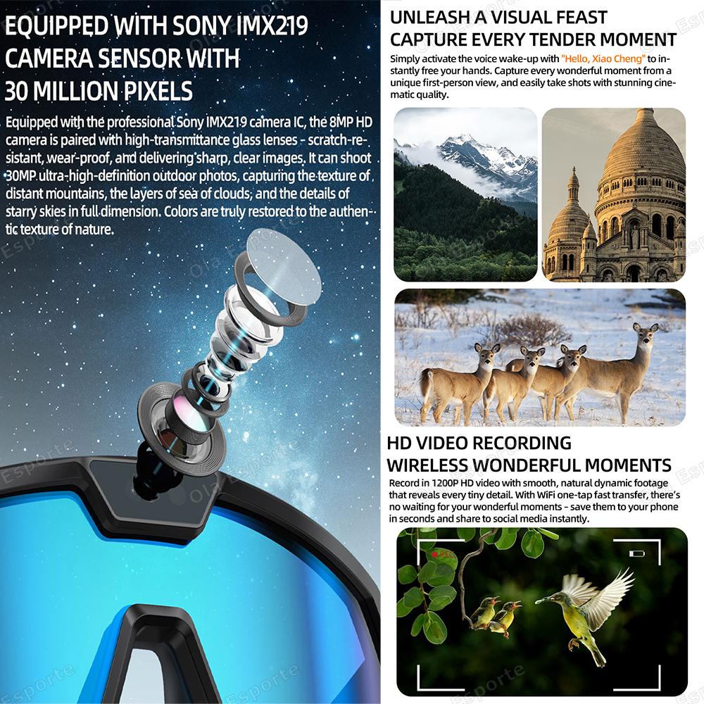 2026 Smart Glasses Men 8MP HD  - Esports Gaming Pk のレビューと価格