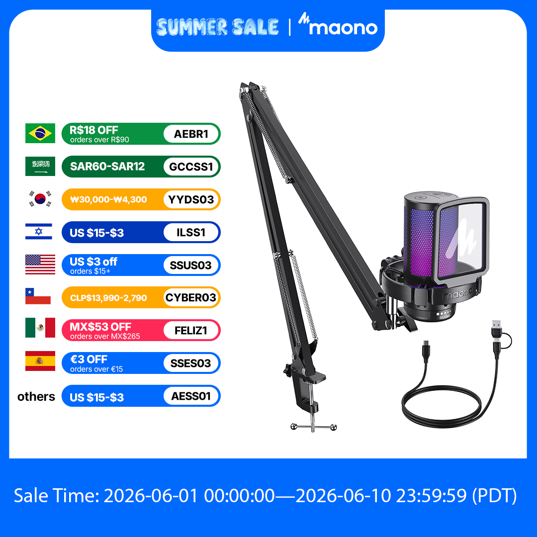 maono DGM20S Gaming USB Microp - Streaming Mic Condenser のレビューと価格