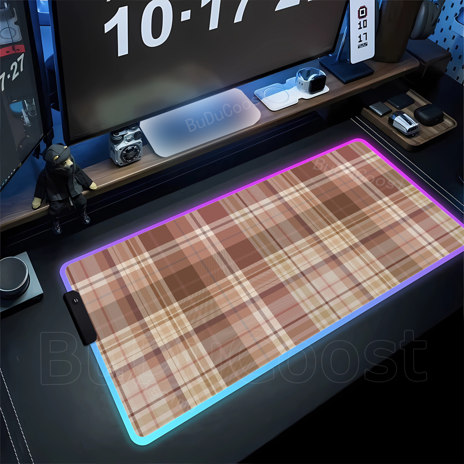 RGB HD Plaid Pattern Mousepad  - Esports Gaming Cabinet のレビューと価格