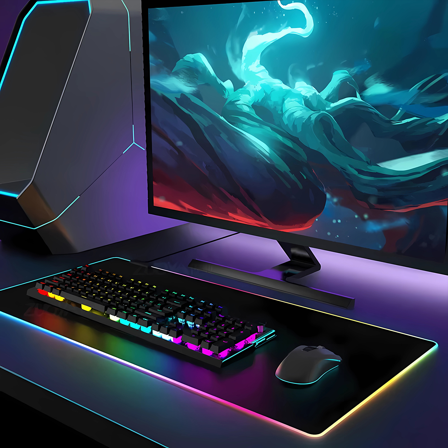 RGB HD Plaid Pattern Mousepad  - Esports Gaming Cabinet のレビューと価格