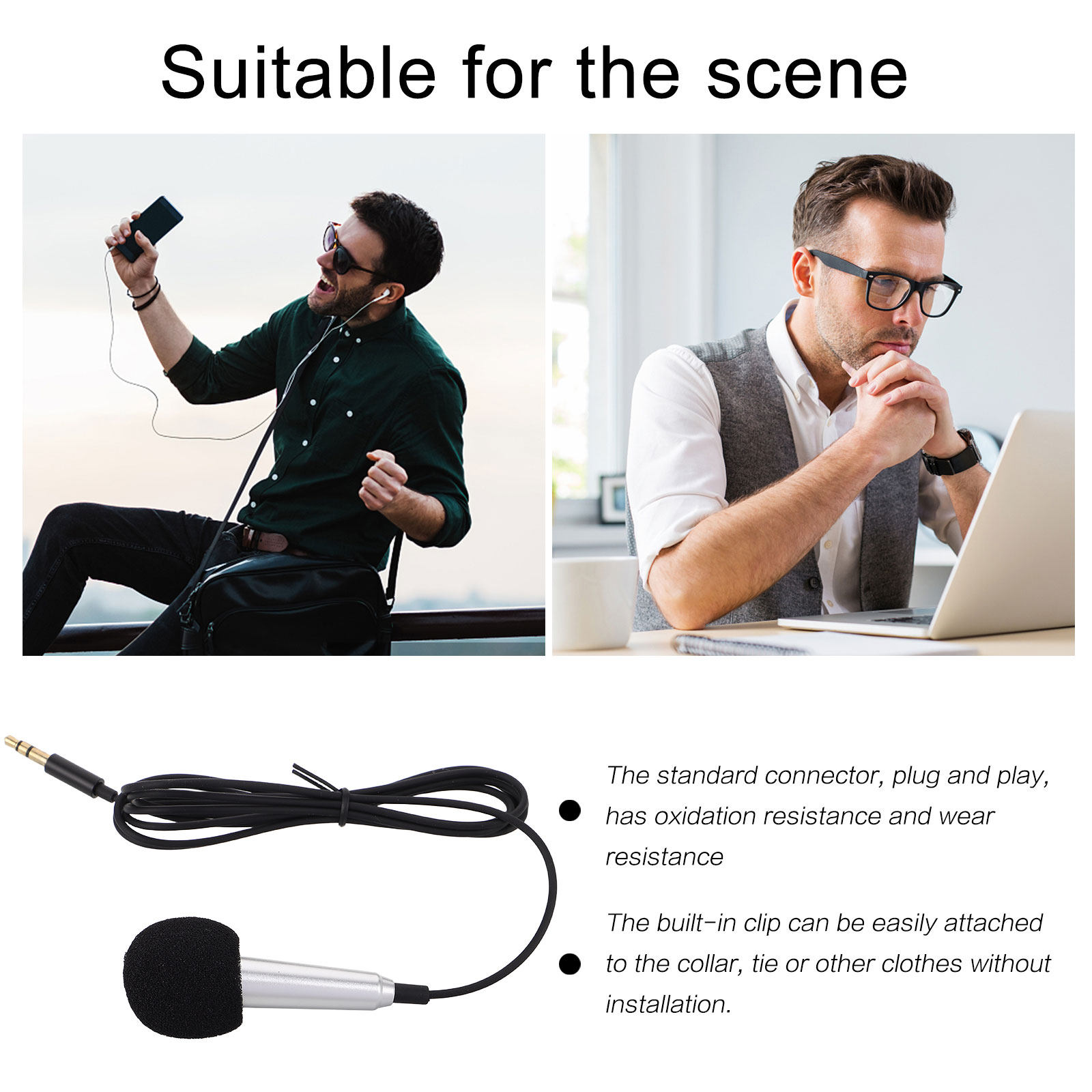 Mini Metal Phone Microphone Si - Streaming Mic Condenser のレビューと価格