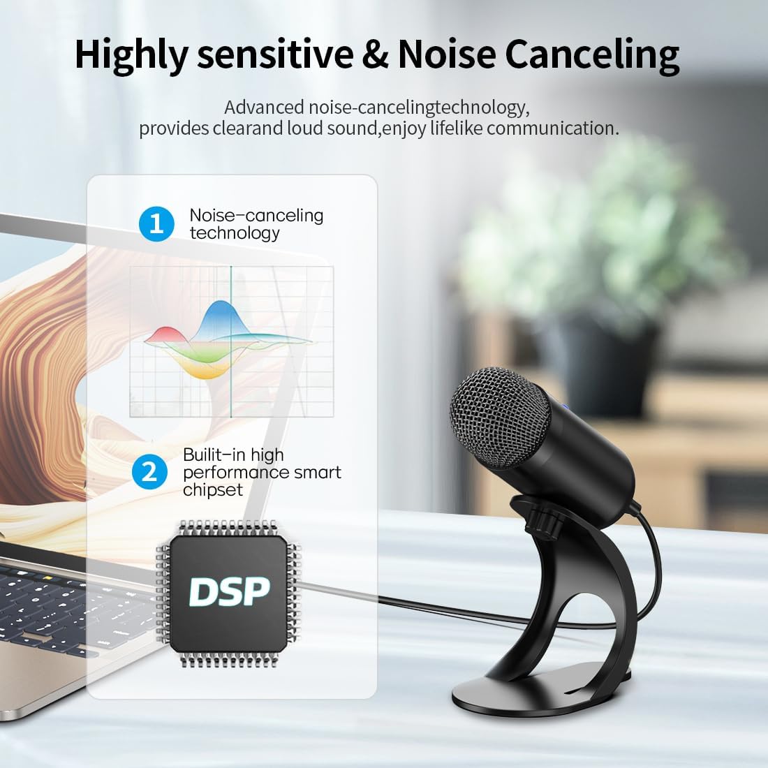 Professional USB Microphone Co - Streaming Mic Condenser のレビューと価格