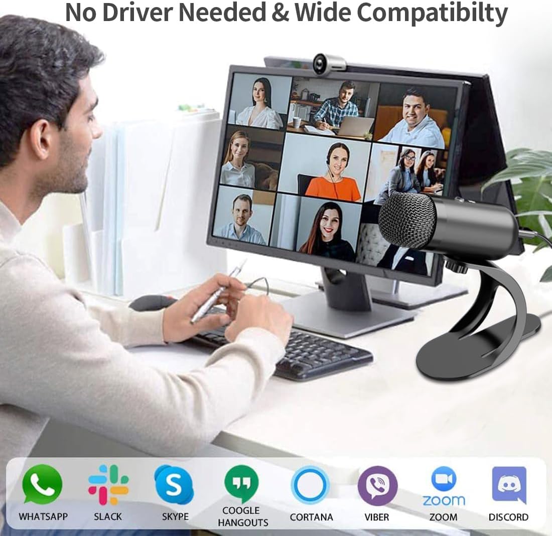 Professional USB Microphone Co - Streaming Mic Condenser のレビューと価格
