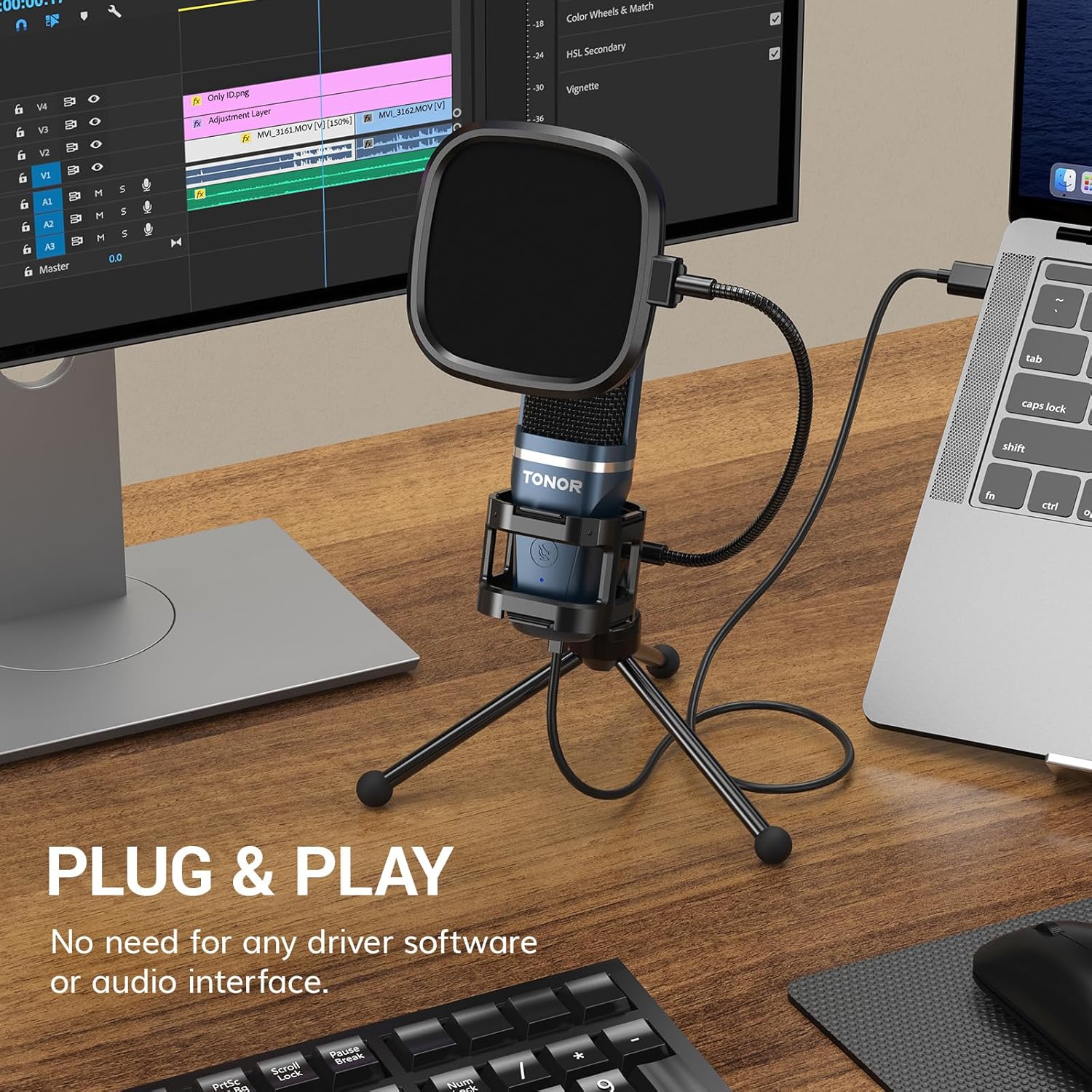 USB Podcast Microphone, Cardio - Streaming Mic Condenser のレビューと価格