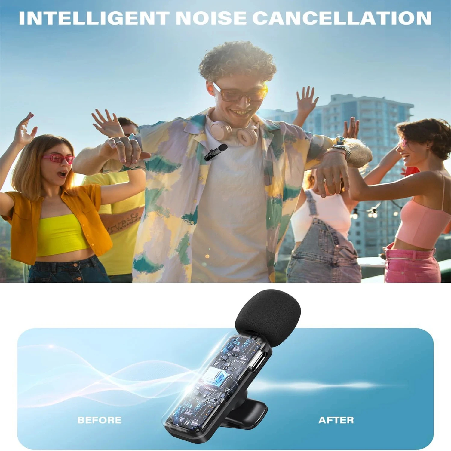 Lavalier Wireless Microphone 8 - Streaming Mic Condenser のレビューと価格
