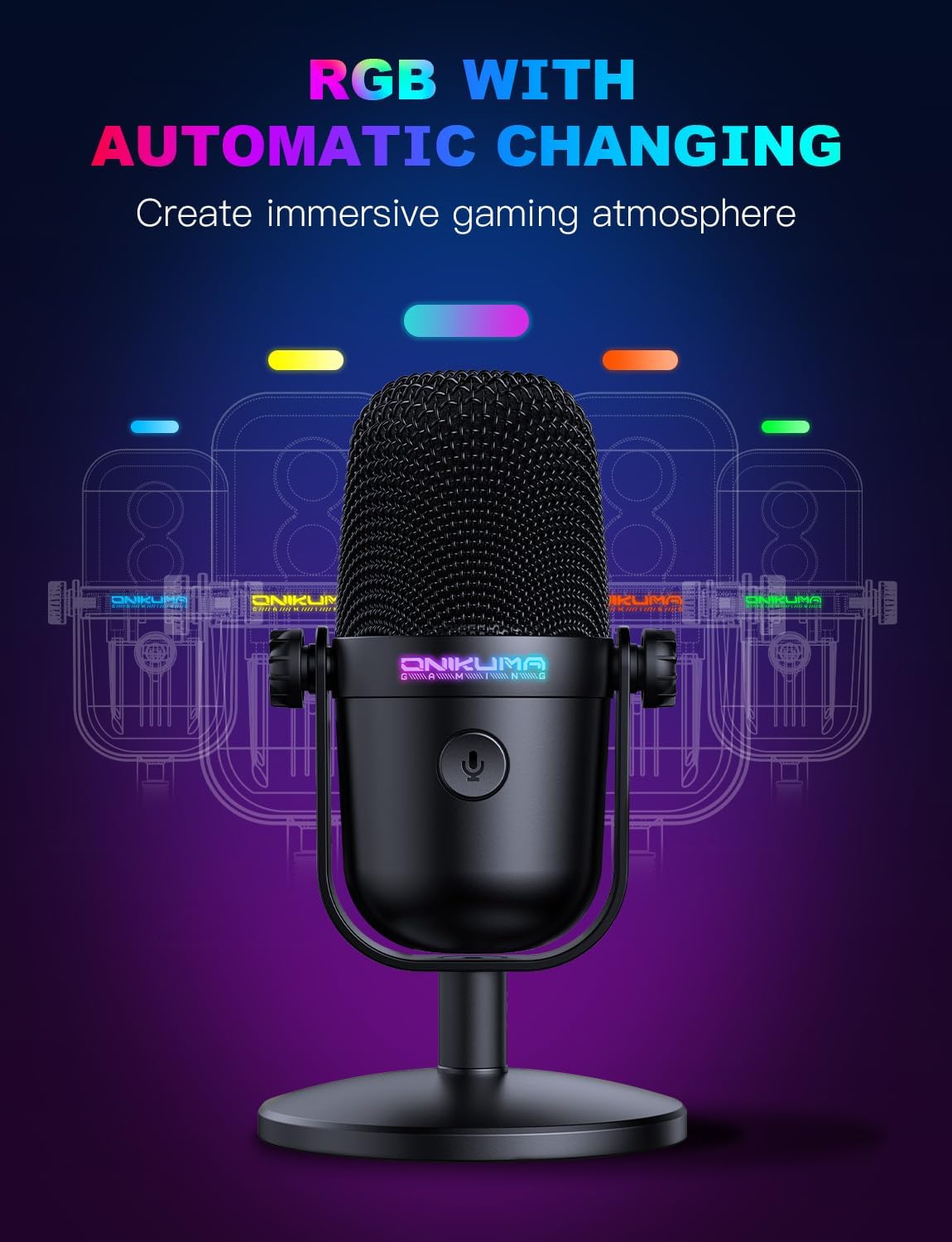 USB Gaming Microphone With Noi - Streaming Mic Condenser のレビューと価格